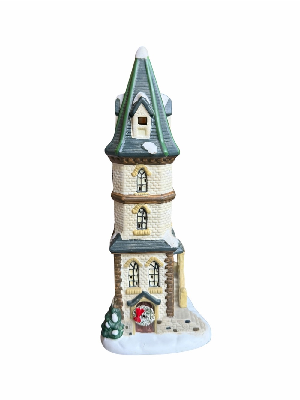 1998 St.‎ Nicholas Square Village Collection Hand Painted Ceramic “Clock Tower”